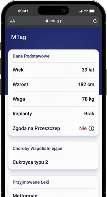 MTag — profil medyczny na smartfonie