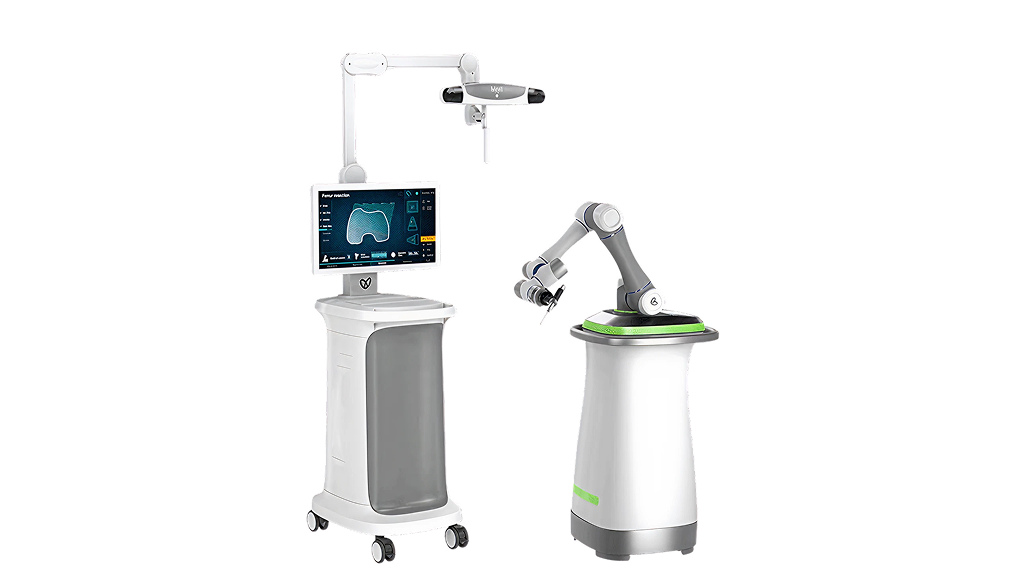System robotyczny MISSO — konsola z monitorem i ramieniem robotycznym